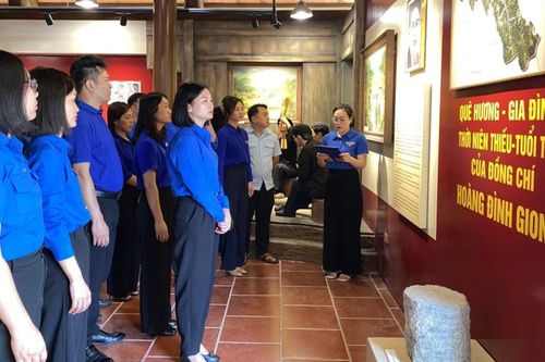 Tỉnh đoàn thanh niên sinh hoạt chuyên đề tại Địa điểm lưu niệm đồng chí Hoàng Đình Giong