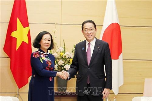 Thường trực Ban Bí thư Trương Thị Mai làm việc với các lãnh đạo cấp cao của Nhật Bản