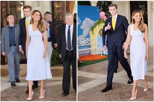 Quý tử út nhà Trump như tổng tài bước ra đời thực, vừa lộ diện đã lên top tìm kiếm