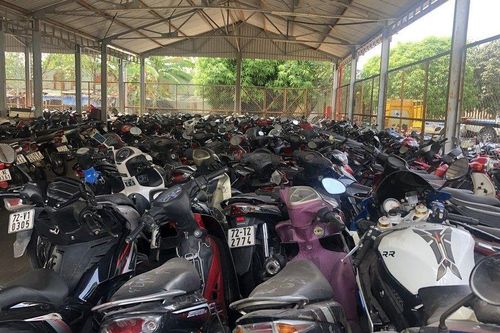 Công an Vũng Tàu tìm chủ sở hữu hàng trăm xe máy, ô tô quá hạn tạm giữ
