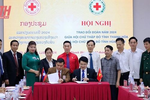 Đẩy mạnh các hoạt động hợp tác giữa Hội Chữ Thập đỏ hai tỉnh Thanh Hóa - Hủa Phăn (Lào)