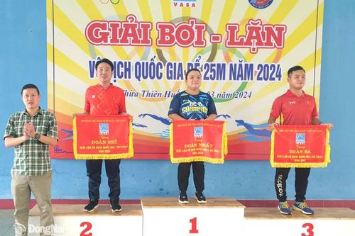 Đồng Nai xếp hạng 3 toàn đoàn môn lặn Giải bơi - lặn vô địch quốc gia 2024