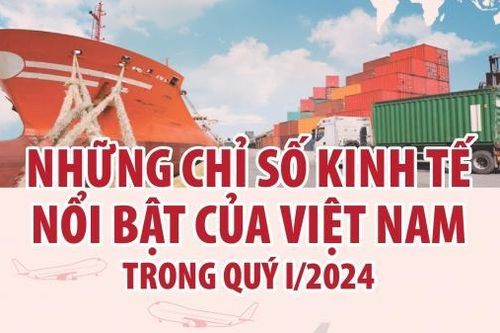 Những chỉ số kinh tế nổi bật của Việt Nam trong quý I/2024