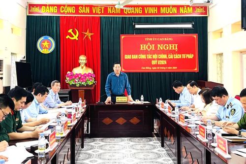Bí thư Tỉnh ủy Trần Hồng Minh chủ trì hội nghị giao ban công tác nội chính, cải cách tư pháp quý I