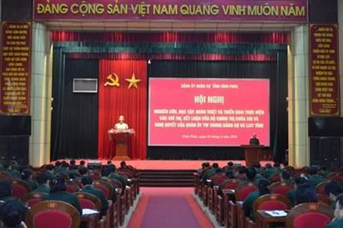 Đảng ủy Quân sự tỉnh Vĩnh Phúc quán triệt, triển khai thực hiện các chỉ thị, kết luận của Bộ Chính trị khóa XIII