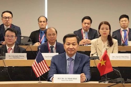 Phó Thủ tướng Lê Minh Khái gặp Đại diện Thương mại Hoa Kỳ Katherine Tai và đại diện trí thức người Việt