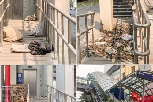 Chuẩn bị đi vào hoạt động, nhà ga tuyến Metro Nhổn - ga Hà Nội vẫn nhếch nhác, ngập rác thải