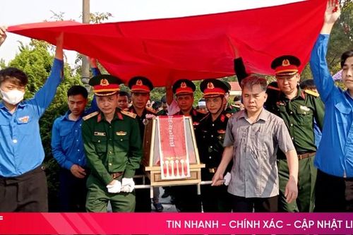 Truy điệu, an táng hài cốt liệt sỹ trên đất mẹ Hồng Lĩnh