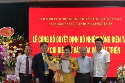 Bà Nguyễn Thị Hoa giữ chức Tổng biên tập Tạp chí điện tử Văn hóa và Phát triển