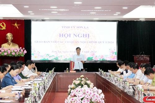 Hội nghị giao ban với các cơ quan nội chính quý I năm 2024