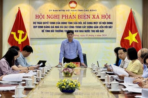 Hội nghị phản biện xã hội đối với dự thảo quyết định của UBND tỉnh về sửa đổi, bổ sung quy định bảng giá nhà và các công trình xây dựng gắn liền với dất