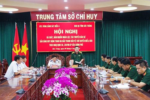 Bộ Tư lệnh Cảnh sát biển 4 làm việc tại tỉnh Sóc Trăng