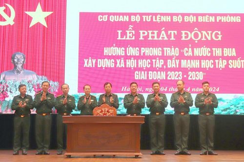Cơ quan Bộ Tư lệnh BĐBP hưởng ứng phong trào 'Cả nước thi đua xây dựng xã hội học tập, đẩy mạnh học tập suốt đời giai đoạn 2023-2030'