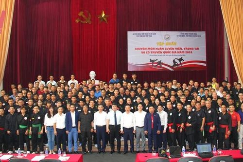 Khai mạc Lớp tập huấn chuyên môn huấn luyện viên, trọng tài võ cổ truyền quốc gia năm 2024