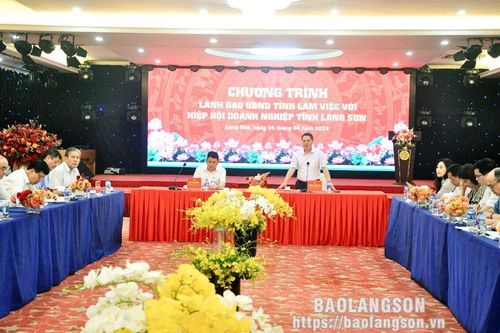 Lãnh đạo UBND tỉnh làm việc với Hiệp hội Doanh nghiệp tỉnh