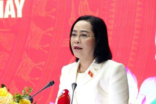 Trưởng Ban Công tác đại biểu Nguyễn Thị Thanh dự Hội nghị đánh giá tình hình thực hiện nghị quyết của HĐND tỉnh Bắc Giang