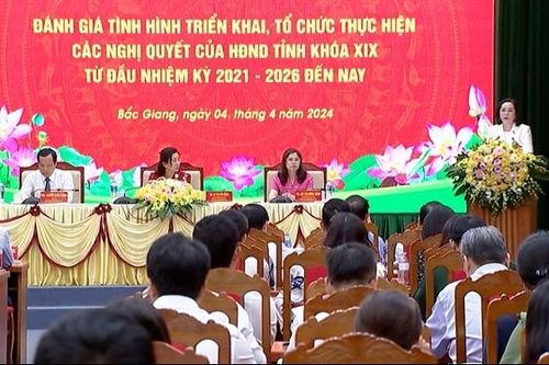 Hội nghị đánh giá tình hình triển khai, tổ chức thực hiện các nghị quyết của HĐND tỉnh Bắc Giang