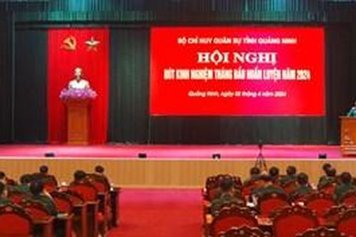 Bộ CHQS tỉnh Quảng Ninh rút kinh nghiệm tháng đầu huấn luyện năm 2024