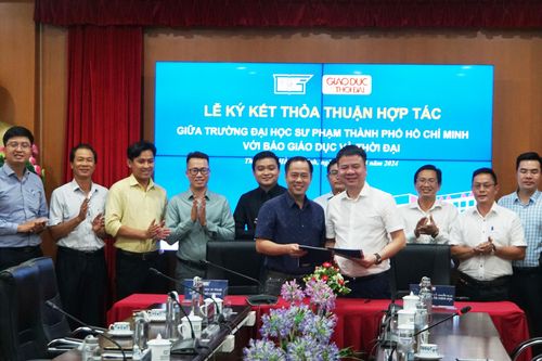 Báo Giáo dục và Thời đại ký thỏa thuận hợp tác với Trường Đại học Sư phạm TPHCM