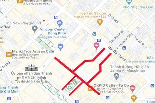 Cấm xe một số đoạn đường trung tâm TPHCM vào cuối tuần