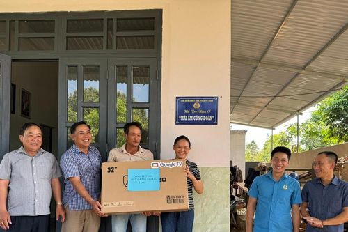Bàn giao 'Mái ấm Công đoàn', 'Nhà nhân ái' cho công nhân, thiếu nhi khó khăn