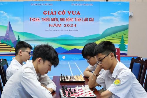 Khai mạc Giải cờ vua thanh thiếu niên, nhi đồng tỉnh Lào Cai
