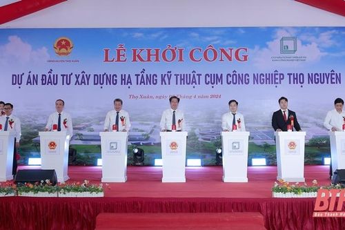 Khởi công dự án đầu tư xây dựng hạ tầng kỹ thuật cụm công nghiệp Thọ Nguyên