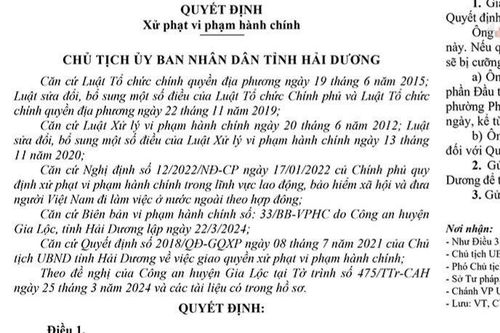 Bị phạt vì sử dụng lao động là trẻ chưa thành niên