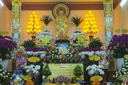Bình Phước: Tưởng niệm Ni trưởng Thích nữ Chí Kiên tại chùa Quang Minh