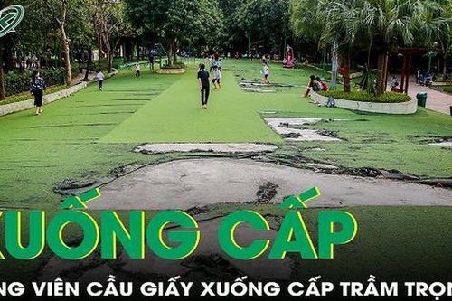 Xuống cấp, nhếch nhác ở công viên rộng hơn 6000m2 của TP Hà Nội