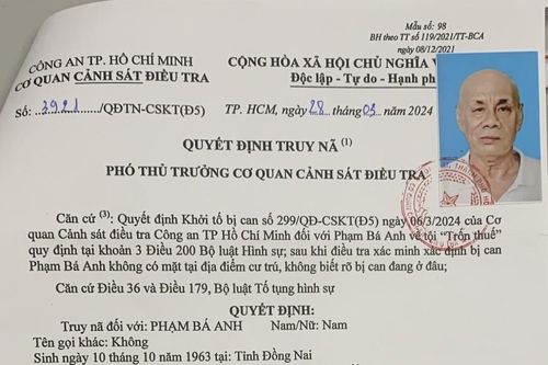Truy nã đối tượng Phạm Bá Anh