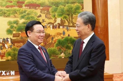 Chủ tịch Quốc hội Vương Đình Huệ hội đàm với Chủ tịch Quốc hội Trung Quốc