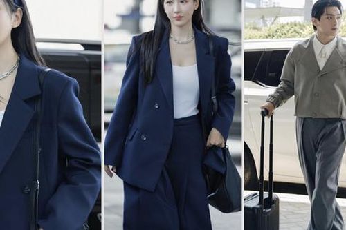 Min và Grey D sành điệu ở sân bay
