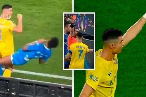 Ronaldo nhận thẻ đỏ vì dùng cùi chỏ, mỉa mai trọng tài trong ngày Al Nassr bị loại ở Siêu Cúp Saudi Arabia