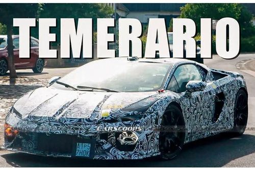 Siêu xe thay thế Lamborghini Huracan chạy thử trong lớp ngụy trang