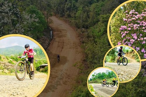 Trải nghiệm cung đường Giải đua xe đạp địa hình 'Đi giữa mùa hoa đỗ quyên' năm 2024