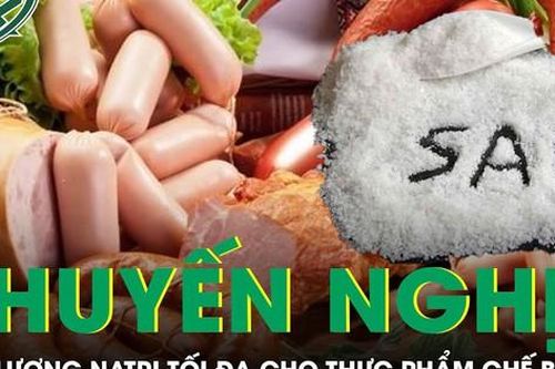 Khuyến nghị hàm lượng natri tối đa cho một số thực phẩm chế biến sẵn