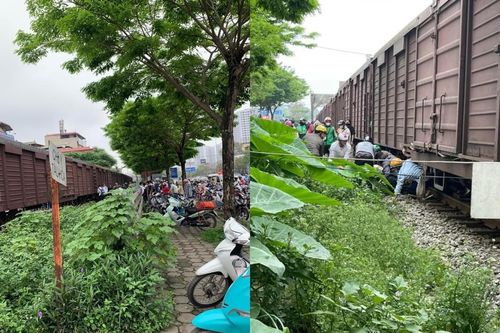 Khoảnh khắc cô gái bị tàu hỏa húc bay khi qua đường không quan sát