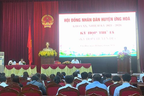 Ứng Hòa: 100% Đại biểu HĐND nhất trí đề án sắp xếp đơn vị hành chính