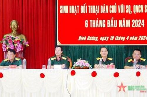 Bộ tư lệnh Quân đoàn 4 đối thoại dân chủ với sĩ quan Sư đoàn 7