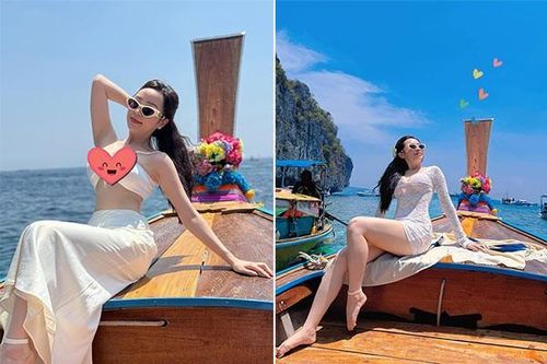 Diễn viên Kim Oanh khoe body 'khét lẹt' trong kỳ nghỉ trăng mật