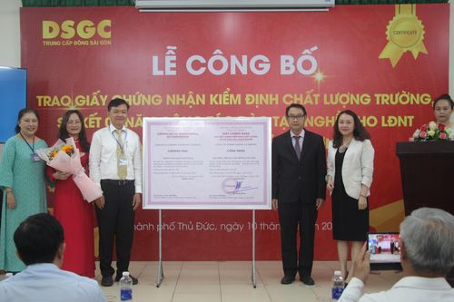 Trường Trung cấp Đông Sài Gòn đạt kiểm định chất lượng cơ sở GD nghề nghiệp