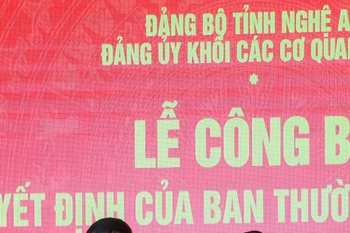 Đồng chí Phạm Tuấn Vinh giữ chức Bí thư Đảng ủy Khối Các cơ quan tỉnh Nghệ An