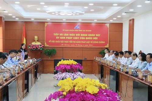 Ủy ban Pháp luật khảo sát thi hành pháp luật về công chứng tại An Giang