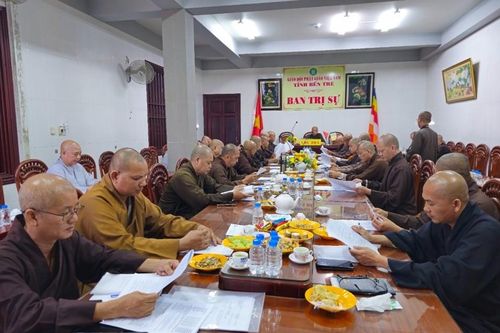 Bến Tre: Ban Trị sự GHPGVN tỉnh họp định kỳ triển khai phương hướng hoạt động tháng 5-2024