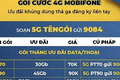 Đăng ký 4G Mobi: Thỏa sức truy cập, không ngại mức phí