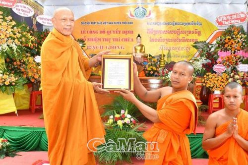 Đại đức Hữu Nhiều được bổ nhiệm trụ trì chùa Rạch Giồng