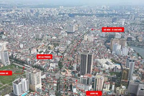 Hiện trạng dự án đường vành đai 1 đoạn Hoàng Cầu - Voi Phục