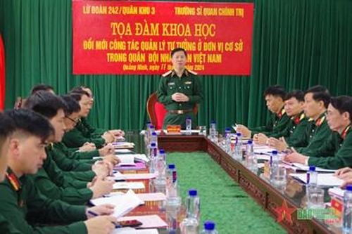 Tọa đàm khảo sát đề tài khoa học cấp Bộ Quốc phòng tại Lữ đoàn 242, Quân khu 3