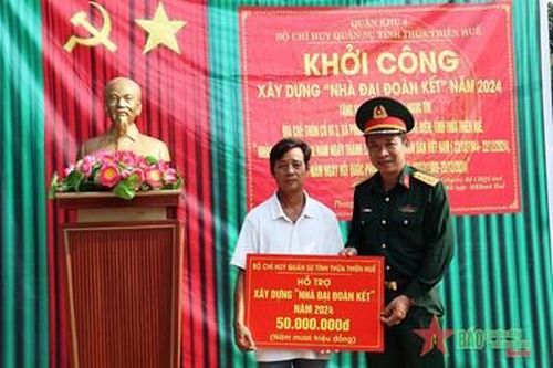 Bộ Chỉ huy Quân sự tỉnh Thừa Thiên Huế khởi công xây dựng 'Nhà đại đoàn kết'